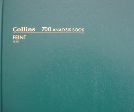 Collins 13301 700 FEINT ONLY Account Analysis Book 96 leaf